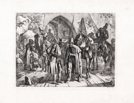 Cosacco che vende un orologio