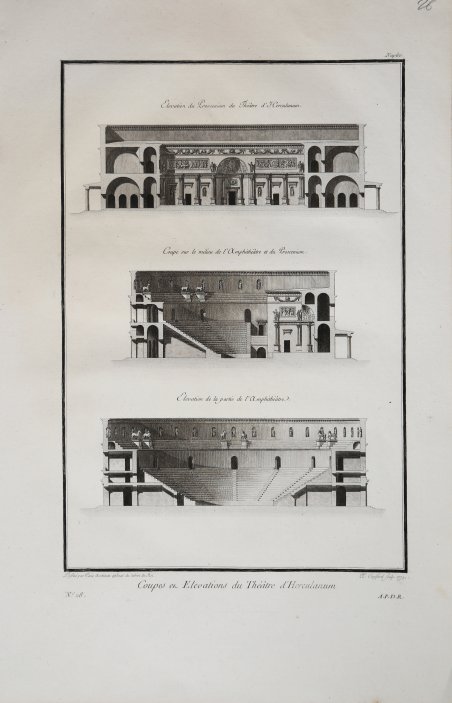 Coupes et Elevations du ThÃ©atre d'Herculanum | Immagine principale