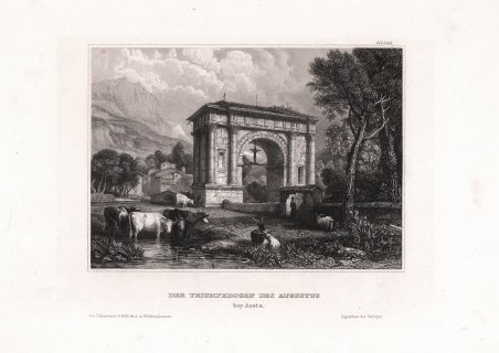 Der Triumphbogen des Augustus bey Aosta