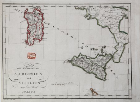 Die Königreiche Sardinien und Sicilien samt der Insel Malta