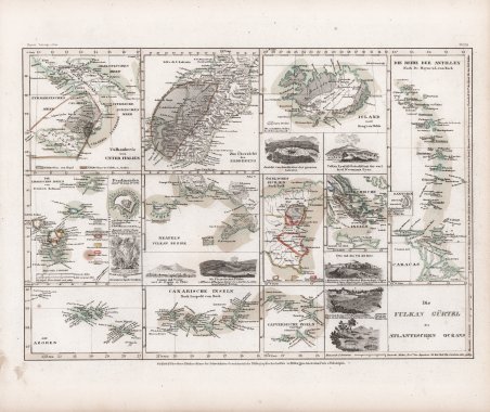 Die Vulkan Gurtel des Atlantischen Ocean