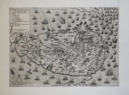 Disegno dellIsola di Malta con li porti et forti come …