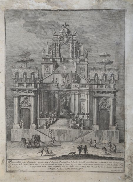 Disegno della Prima Macchina rappresentante il Prospetto d'un Delizioso Belvedere.