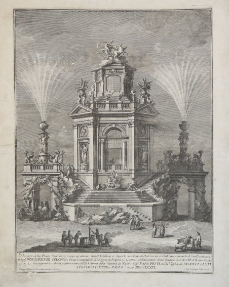 Disegno della Prima Macchina rappresentante Nobil'Edifizio a diporto in Luogo …