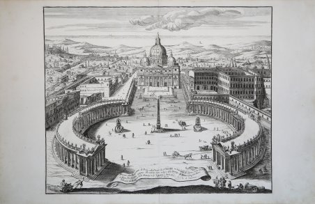 Disegno della Prospettiva de Portici nella Piazza di S. Pietro …