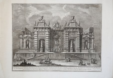Disegno della Seconda Machina rappresentante una Villa adorna di antichi …