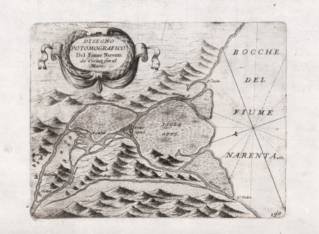 Disegno Potomografico Del Fiume Narenta da Ciclut fin al Mare