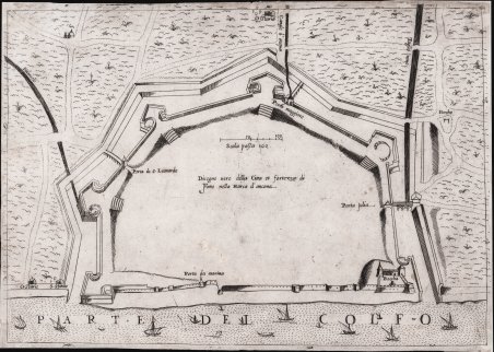 Disegno Vero della Citta et fortezza di Fano nella Marca …