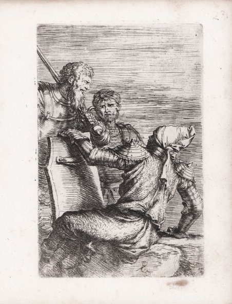 Due soldati di fronte ad un terzo