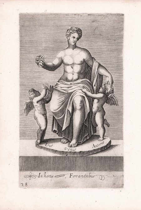 (Eros, Venus, Anteros) In hortis Ferranesibus