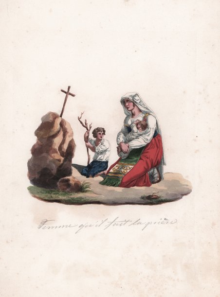 Femme qu'il fait la prière