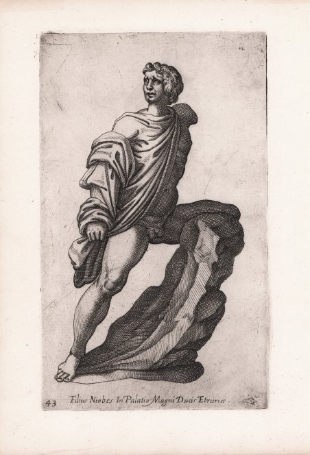Filius Niobes. (Niobide che sale su una roccia)