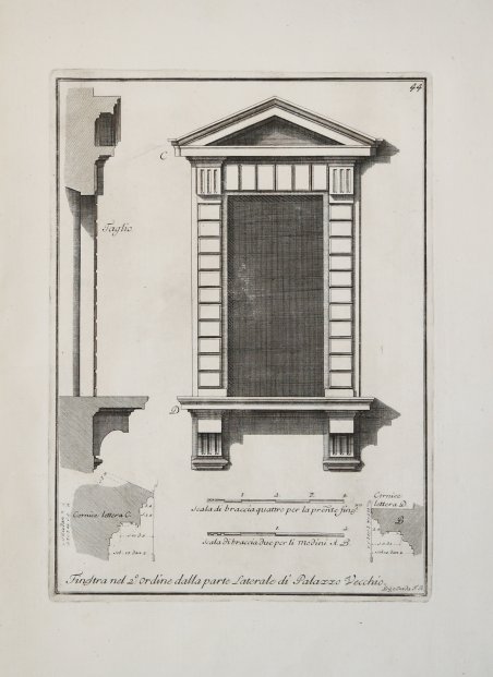 Finestra nel 2° ordine dalla parte Laterale di Palazzo Vecchio