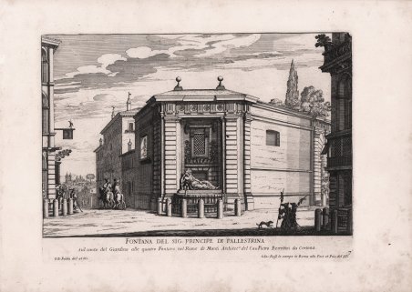 Fontana del Sig. Principe di Pallestrina su'l canto del Giardino …