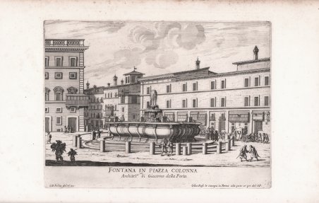Fontana in piazza Colonna Architet.a di Giacomo della Porta