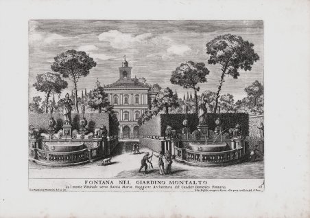 Fontana nel Giardino Montalto sul monte Viminale verso Santa Maria …