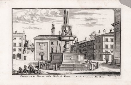 Fontana su la Piazza della Mad.a de Monti