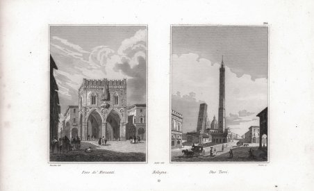 Foro de' Mercanti. Bologna. Due Torri.