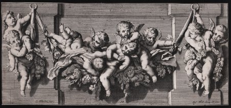 Fregio ornamentale con putti