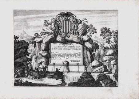 Frontespizio allegorico de Le fontane delle ville di Frascati, nel …