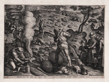 Fustibus, aut telis, densa aut caligine fumi / Venatur gaudens …