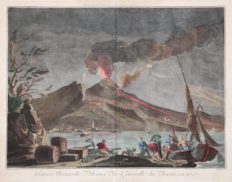 Histoire Naturelle, Volcans. Vue Généralle du Vesuve en 1757