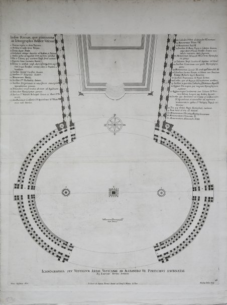Ichnographia Seu Vestigium Areae Vaticanae ab Alexandro VII Porticibus Exornatae