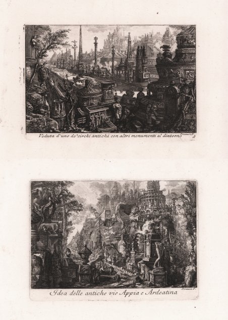 Idea delle antiche via Appia e Ardeatina & Veduta d’uno …