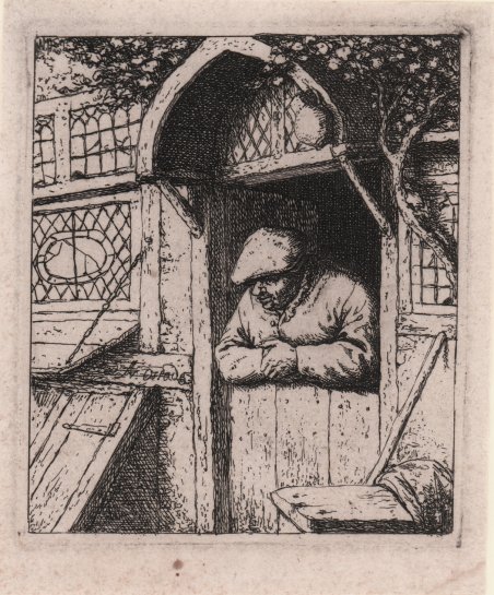 Il contadino affacciato alla porta