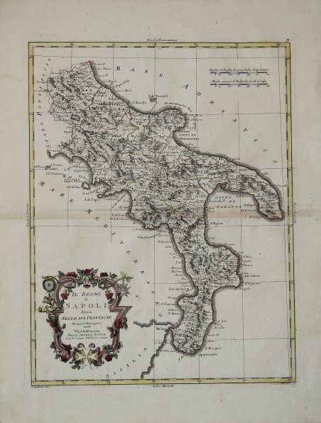 Il Regno di Napoli diviso nelle sue provincie