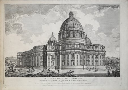 Intiero Prospetto dello Esteriore Della Chiesa, e gran Cuppola di …