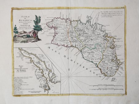 Isola di Minorca - Piano del porto e della città …