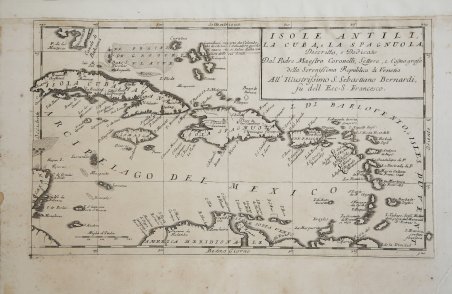 Isole Antili, La Cuba, e La Spagnuola, Descritte e Dedicate…All'Illistrissimo …