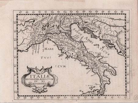 Italiae divisio per augustum in XI regiones