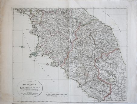 Karte von Hetrurien und dem Kirchenstaate.