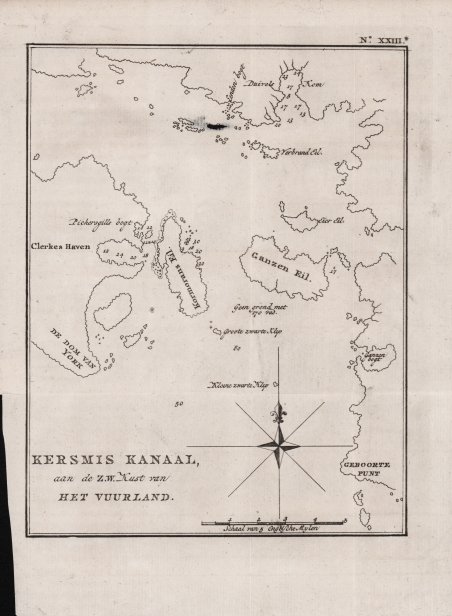 Kersmis Kanaal, aan de Z.W. Kust van het Vuurland