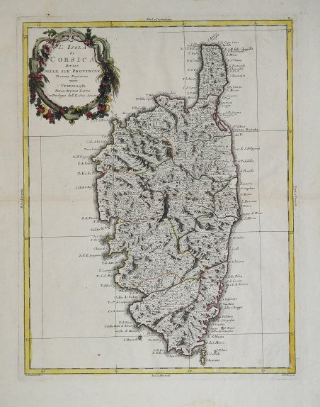 L' Isola di Corsica divisa nelle sue provincie