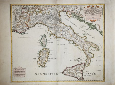 L'Italie divisée en ses principaux Estats, Royaumes et Republiques…