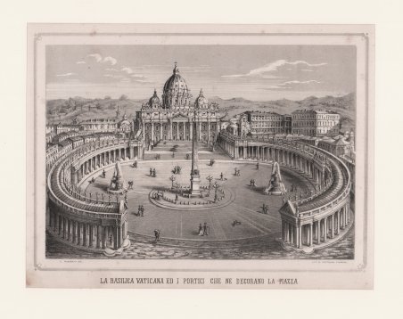 La Basilica Vaticana ed i Portici che ne decorano la …