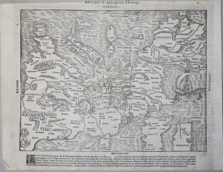 La Carte & description d'Europe