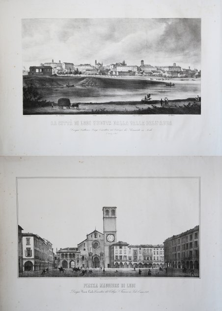 La Città di Lodi veduta dalla Valle dell'Adda / Piazza …