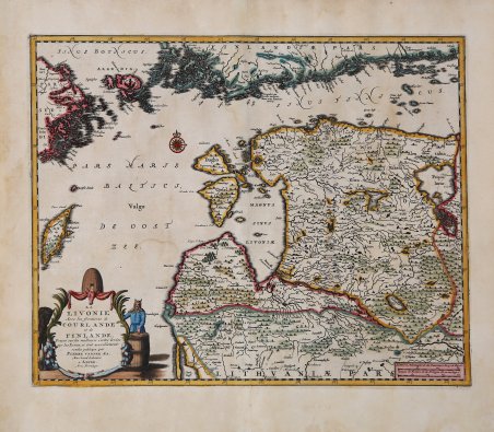 La Livonie Avec les frontieres de courlande et de Finlande