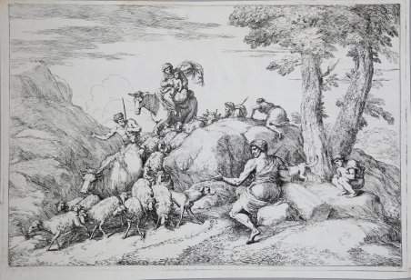 La mandria in discesa da un pendio