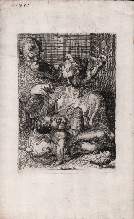 La Sacra Famiglia con la rosa e il piatto di …