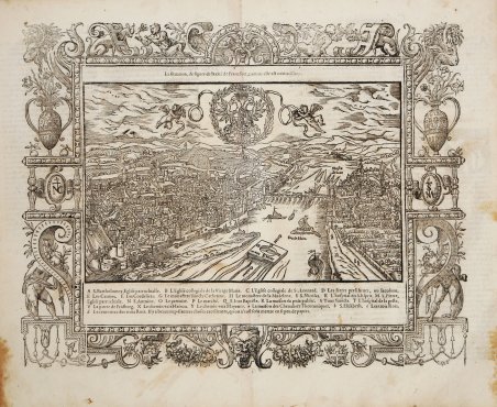 La situation & figure de la citè de Francfort comme …