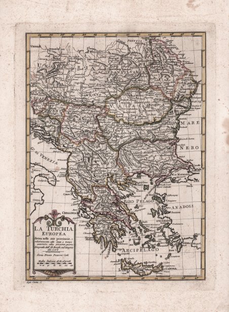 La Turchia Europea divisa nelle sue provincie relativamente allo stato …