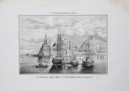 Le Charles-and Jane et l'Utile nella rada di Gaeta