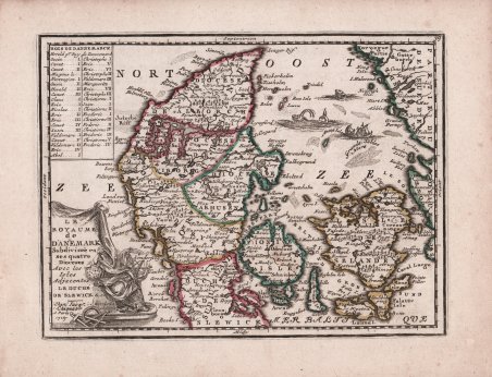 Le Royaume de D'Anemark Subdivisée en ses quatre Dioceses