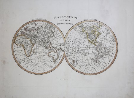 Mapa-Mundi en Dos Hemisferios