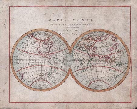 Mappa-Mondo fatto sopra nuove osservazioni Astronomiche